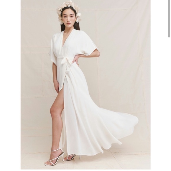 NWT Reformation Winslow Dress Ivory Medium - Picture 10 of 10